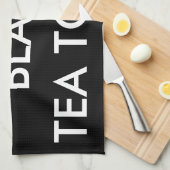 Kundenspezifisches personalisiertes schwarzes geschirrtuch (Viertel Falte)