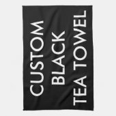 Kundenspezifisches personalisiertes schwarzes geschirrtuch (Vertikal)