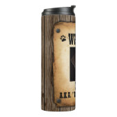 Kundenspezifisches Pet-Foto Gewollt Poster Thermosbecher (Nach links gedreht)