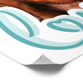 Kundenspezifisches Pet Poster mit moderner Blue Ty (Ecke)