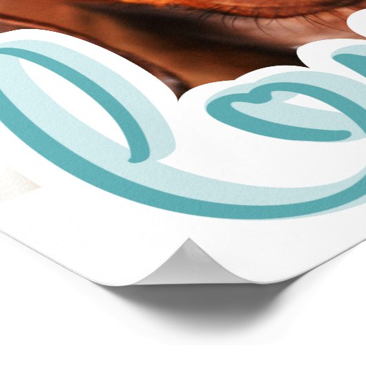 Kundenspezifisches Pet Poster mit moderner Blue Ty (Ecke)