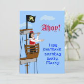 Kundenspezifisches Piraten-Geburtstags-Party Einladung (Stehend Vorderseite)