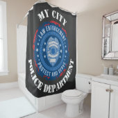 Kundenspezifisches Polizei-Abteilungs-Siegel Duschvorhang (Beispiel)