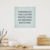 Kundenspezifisches Poster, inspirierend Poster (Küche)