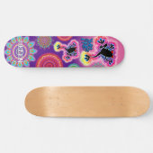Kundenspezifisches psychedelisches Frosch boho Skateboard (Horizontal)