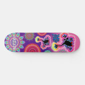 Kundenspezifisches psychedelisches Frosch boho Skateboard (Horizontal)