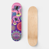 Kundenspezifisches psychedelisches Frosch boho Skateboard (Vorderseite)