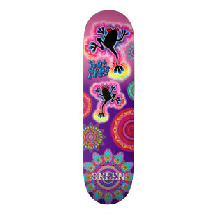 Kundenspezifisches psychedelisches Frosch boho Skateboard