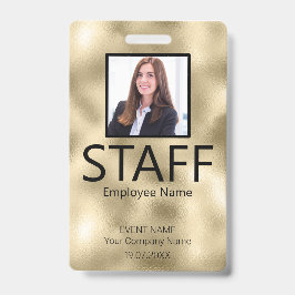 Kundenspezifisches QR-Code Event Gold Abzeichen Ausweis