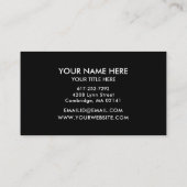 Kundenspezifisches QR-Code-Firmenlogo | Schwarz Be Visitenkarte (Rückseite)