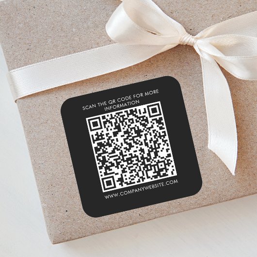Kundenspezifisches QR-Marketing Quadratischer Aufkleber