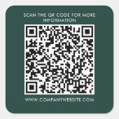 Kundenspezifisches QR-Marketing Quadratischer Aufkleber (Vorderseite)
