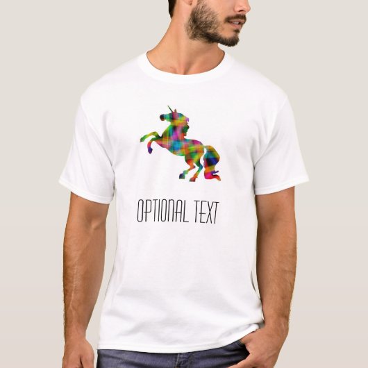Kundenspezifisches Regenbogenunicorn-Shirt T-Shirt (Vorderseite)