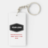 Kundenspezifisches Restaurant oder Shop oder Büroe Schlüsselanhänger (Rückseite)