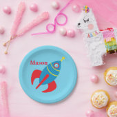 Kundenspezifisches Rocketship Pappteller (Party)