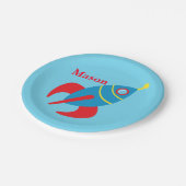 Kundenspezifisches Rocketship Pappteller (Schrägansicht)