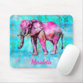 Kundenspezifisches rosa Elefant-blaues Mousepad (Mit Mouse)