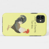 Kundenspezifisches rotes Hahn-Viehgelb Case-Mate iPhone Hülle (Rückseite (Horizontal))