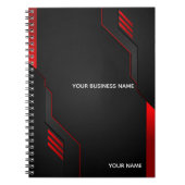 Kundenspezifisches Rotes und schwarz Notizblock (Vorderseite)