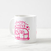 Kundenspezifisches rustikales Campings-glücklicher Kaffeetasse (Vorderseite Links)