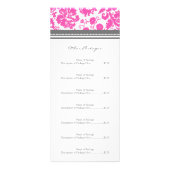 Kundenspezifisches Salon-Gestell kardiert rosa Werbekarte (Hinten)