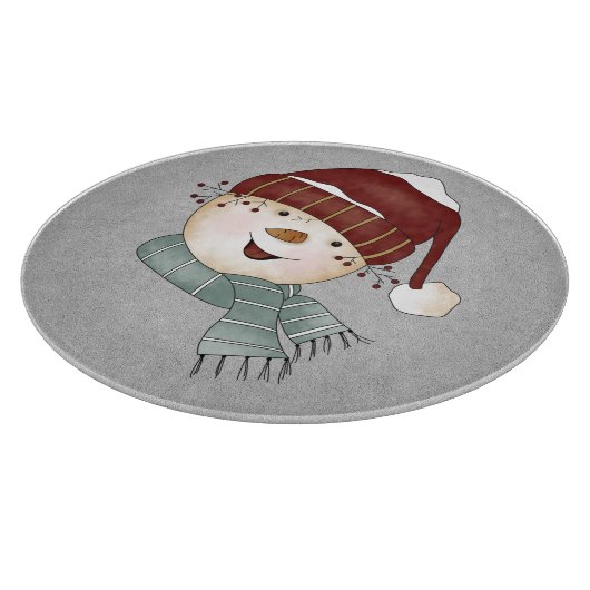 Kundenspezifisches Schneemann-Winter-Weihnachten Schneidebrett (Ecke)