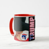 Kundenspezifisches Schwarzes 15 Unze-Wecker-Liebe Tasse (Vorderseite Links)