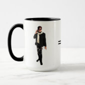 Kundenspezifisches Schwarzes 15 Unze-Wecker-Tasse Tasse (Links)