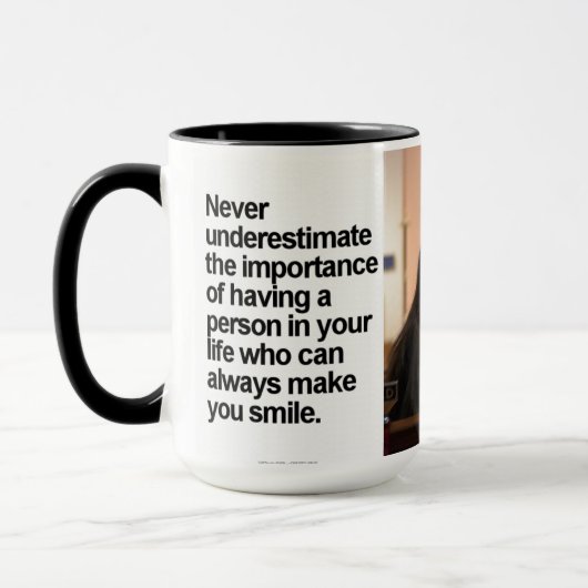 Kundenspezifisches Schwarzes 15 Unze-Wecker-Tasse Tasse (Links)