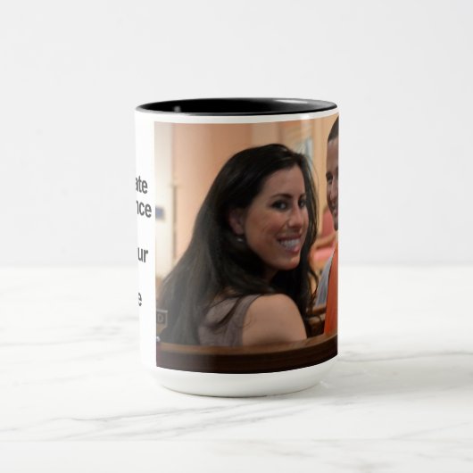 Kundenspezifisches Schwarzes 15 Unze-Wecker-Tasse Tasse (Zentrum)