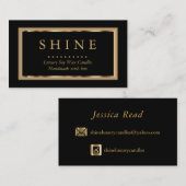 Kundenspezifisches Schwarzes und Gold Visitenkarte (Vorne/Hinten)