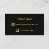 Kundenspezifisches Schwarzes und Gold Visitenkarte (Rückseite)