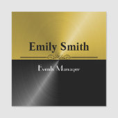 Kundenspezifisches Schwarzes und Goldmagnetisches Namensschild (Vorderseite)