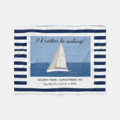 Kundenspezifisches Segeln-Segelboot-Foto-blaue u. Fleecedecke (Vorderseite (Horizontal))