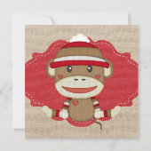 Kundenspezifisches Socken-Affe-Party-Geschenk Dankeskarte (Rückseite)