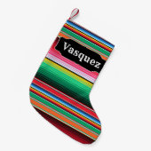 Kundenspezifisches Spanisch Serape mexikanisches Kleiner Weihnachtsstrumpf (Vorderansicht (hängend))