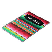 Kundenspezifisches Spanisch Serape mexikanisches Notizblock (Linke Seite)