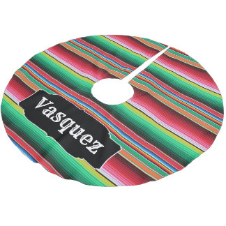Kundenspezifisches Spanisch Serape mexikanisches Polyester Weihnachtsbaumdecke