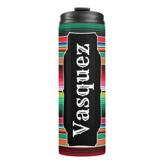 Kundenspezifisches Spanisch Serape mexikanisches Thermosbecher (Vorderseite)