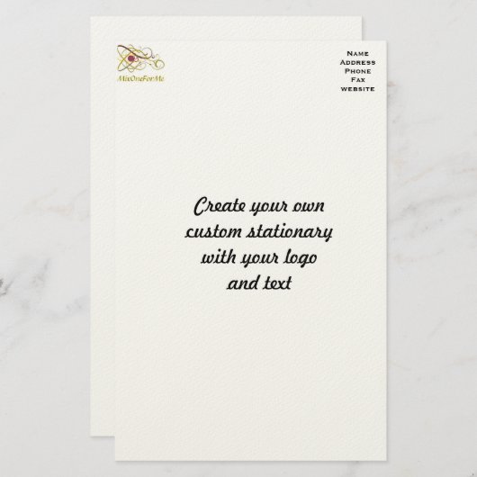 Kundenspezifisches Staionary Briefpapier (Vorne/Hinten)