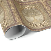Kundenspezifisches Stammbaum-Packpapier Geschenkpapier (Rolleneckpunkt)