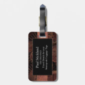 Kundenspezifisches Steampunk übersetzt ledernes Gepäckanhänger (Rückseite vertikal)