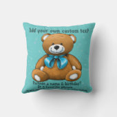 Kundenspezifisches Teddybärkissen Kissen (Rückseite)