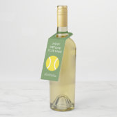 Kundenspezifisches Tennisthema Geburtstags-Party Flaschenanhänger (Angewinkelt)