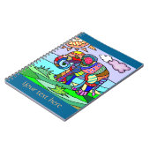 Kundenspezifisches Text buntes floclore Notizblock (Linke Seite)