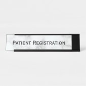 Kundenspezifisches Text-Imitat-weiße geduldige Schreibtischnamensplakette (Vorderseite )