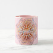 Kundenspezifisches Text-Rosen-Gold/rosa Mandala Tasse (Zentrum)