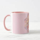 Kundenspezifisches Text-Rosen-Gold/rosa Mandala Tasse (Links)