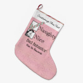 Kundenspezifisches Text-Weihnachtsfrecher Großer Weihnachtsstrumpf (Vorderansicht (hängend))