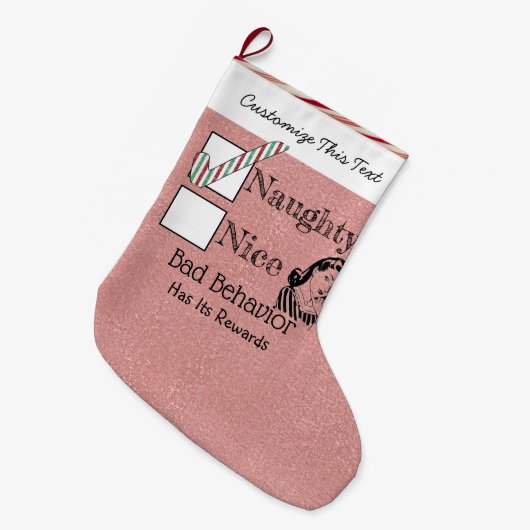 Kundenspezifisches Text-Weihnachtsfreches Großer Weihnachtsstrumpf (Vorderansicht (hängend))